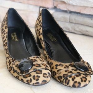 Leopard Print Hair Franco Sarto 1" Heel Flats 8.5M